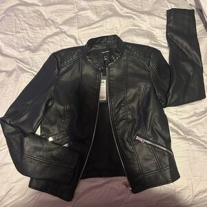 Black Faux Leather Jacket